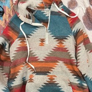 Aztec Patterned Women's Sweater - Multicolor